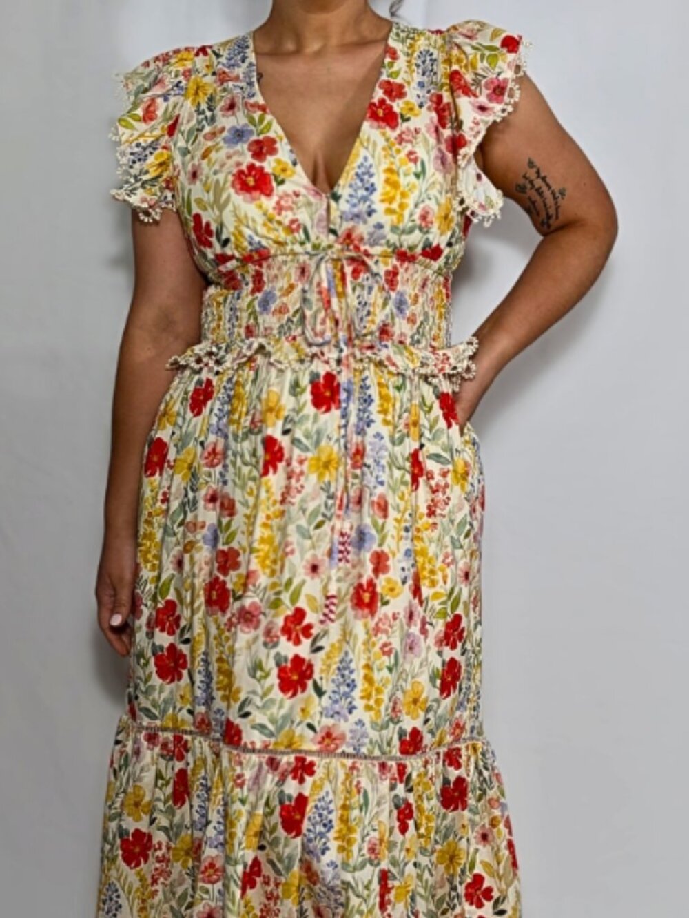 Genevieve Ruffle Maxi Dress